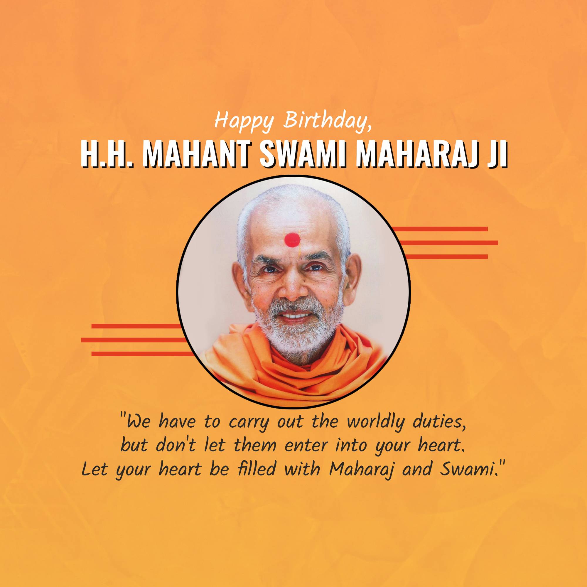 Mahant Swami Maharaj Birthday
