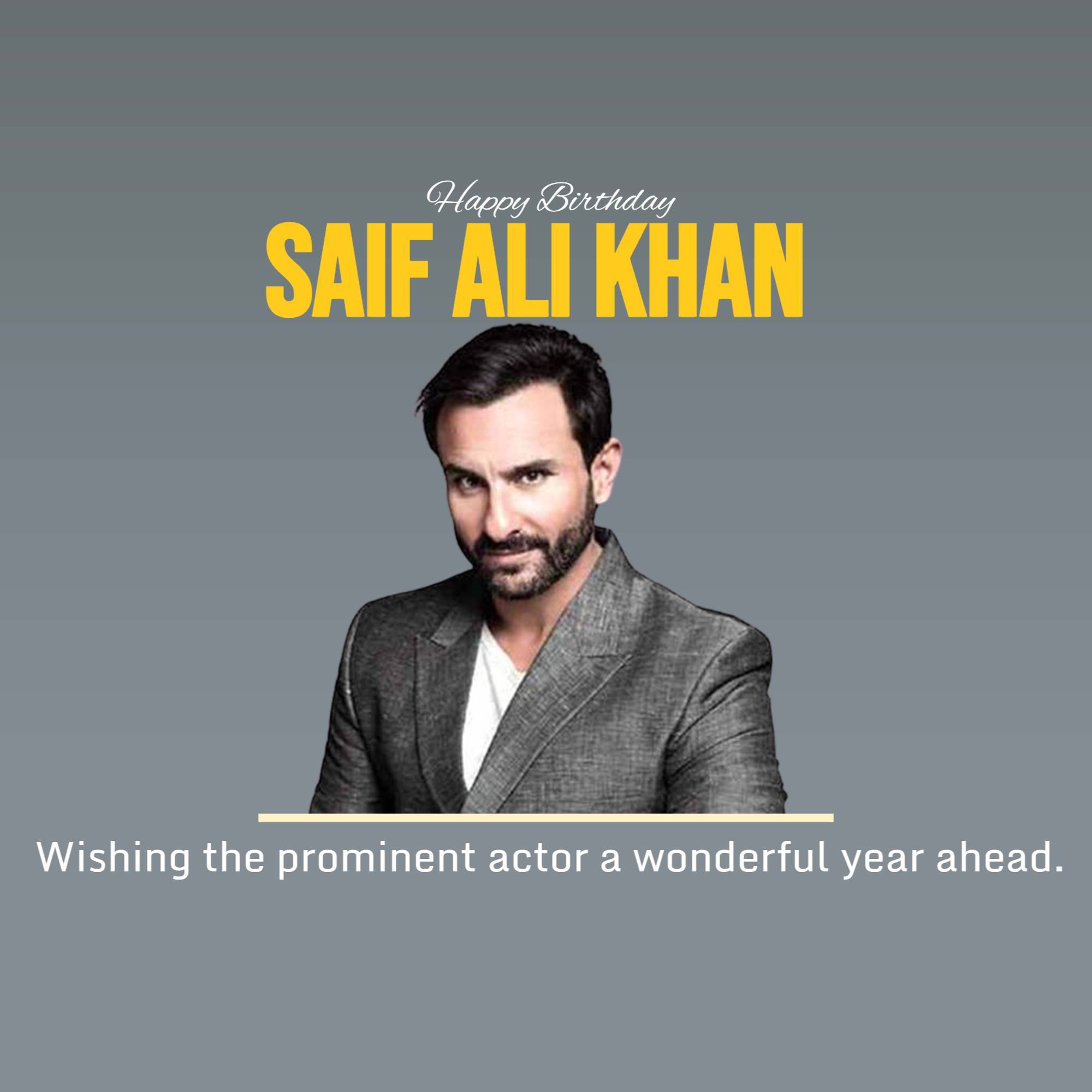 Saif Ali Khan Birthday
