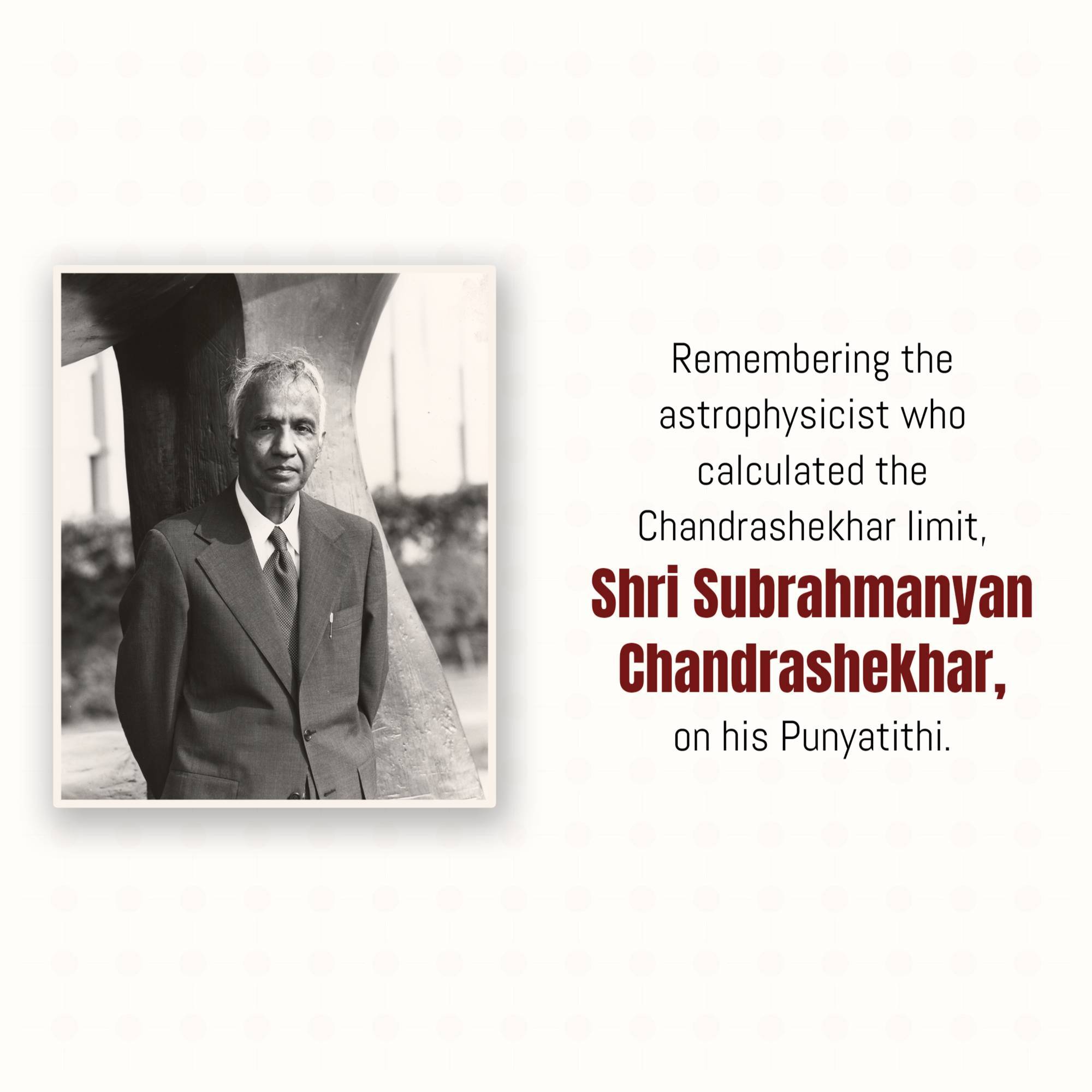 Subrahmanyan Chandrasekhar Punyatithi