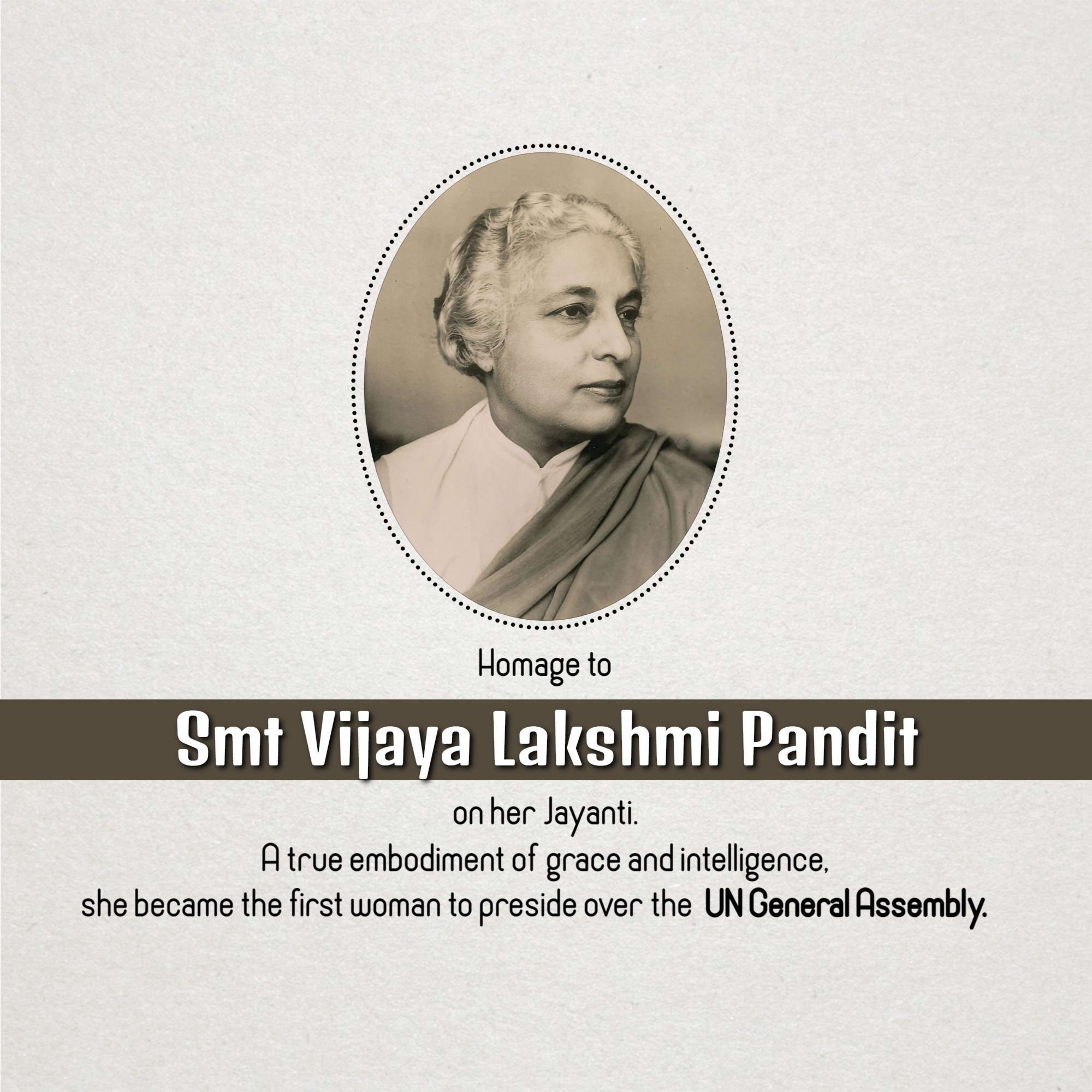 Vijaya Lakshmi Pandit Jayanti