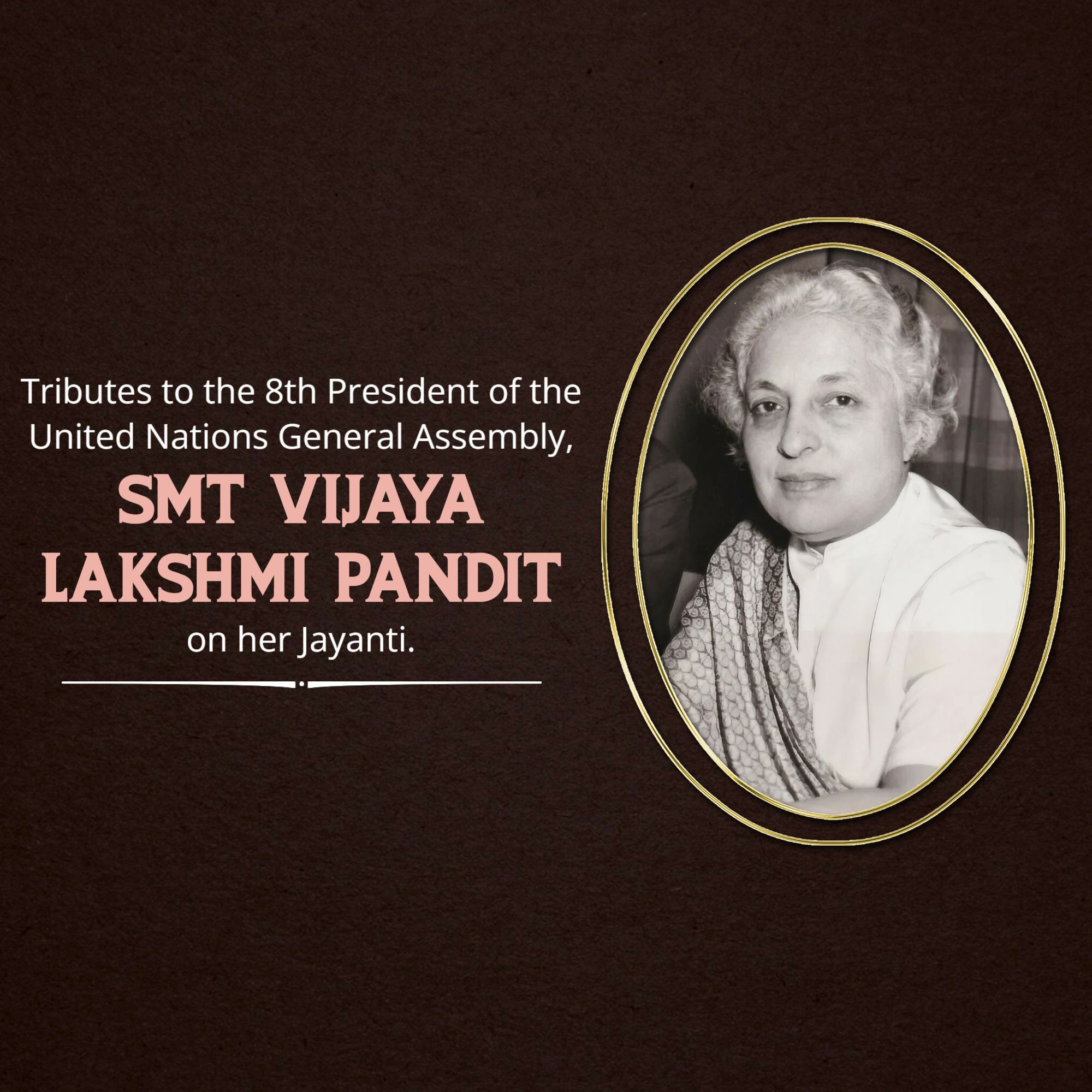Vijaya Lakshmi Pandit Jayanti