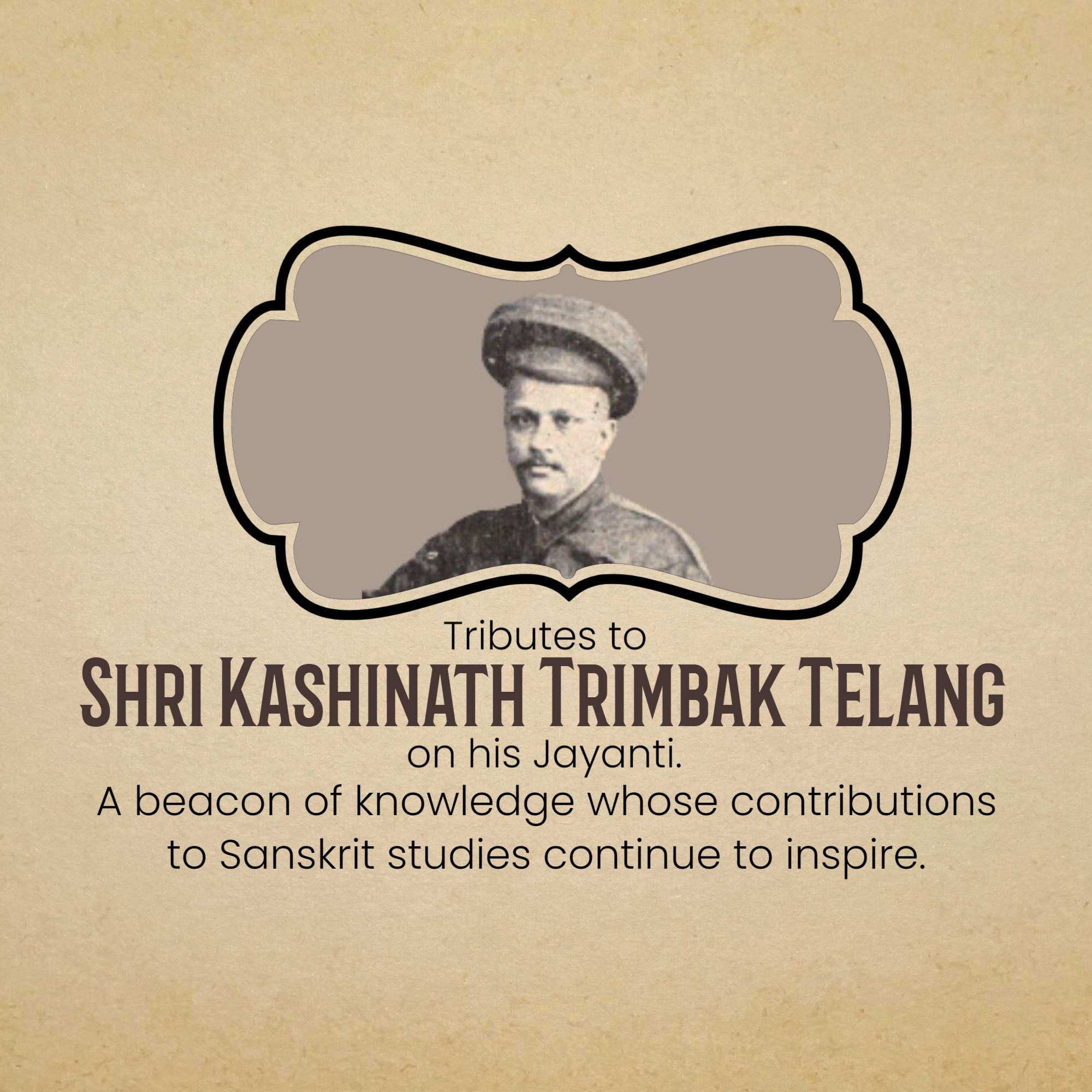 Kashinath Trimbak Telang Jayanti