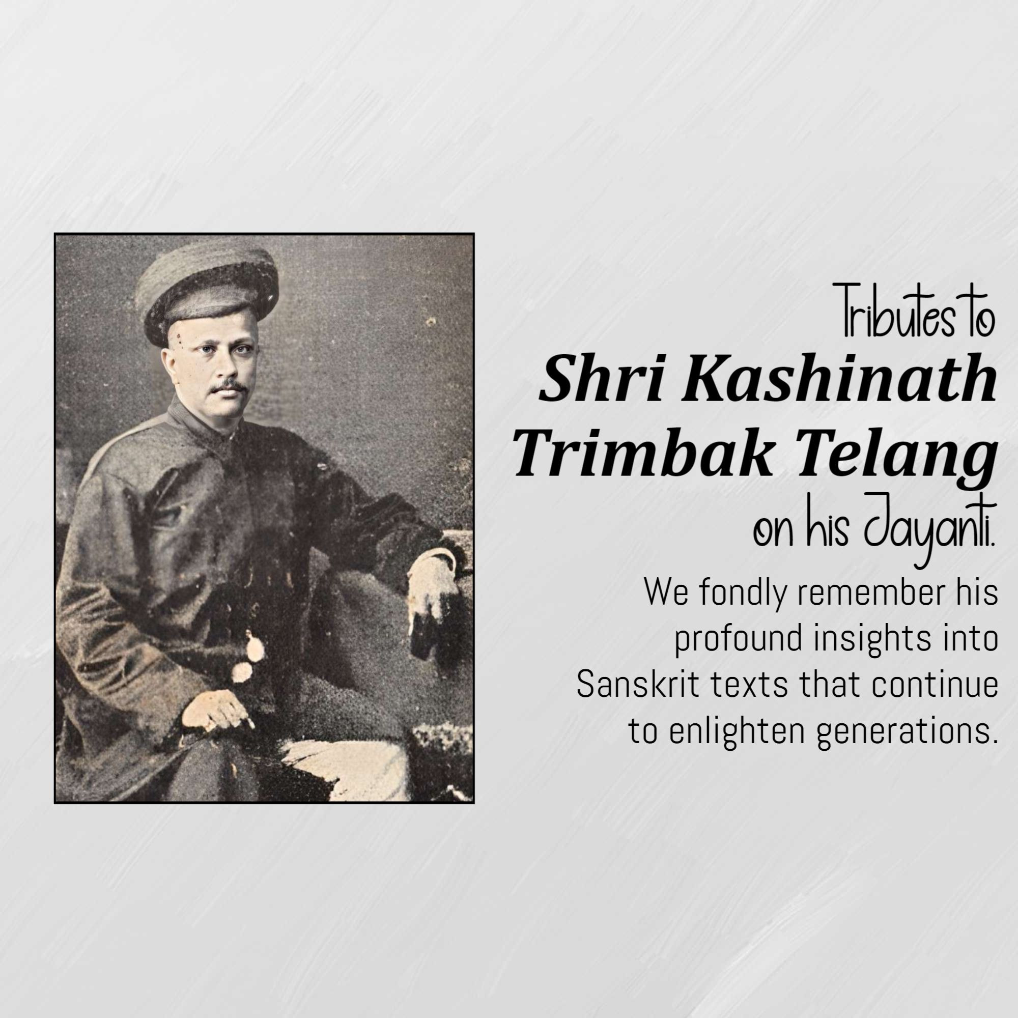 Kashinath Trimbak Telang Jayanti