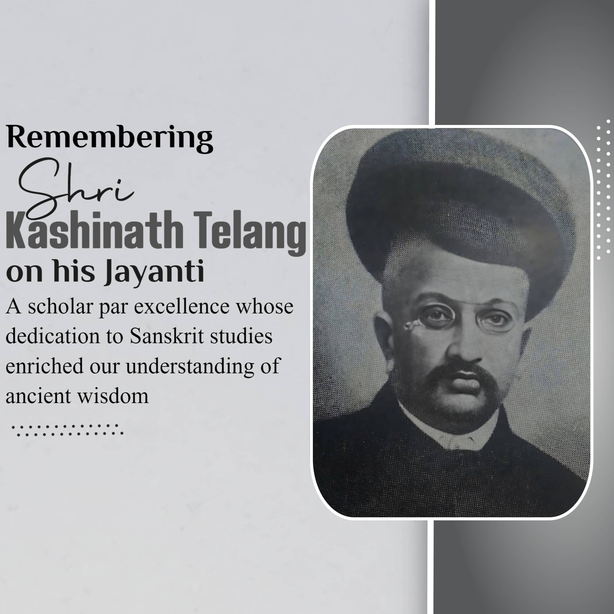 Kashinath Trimbak Telang Jayanti