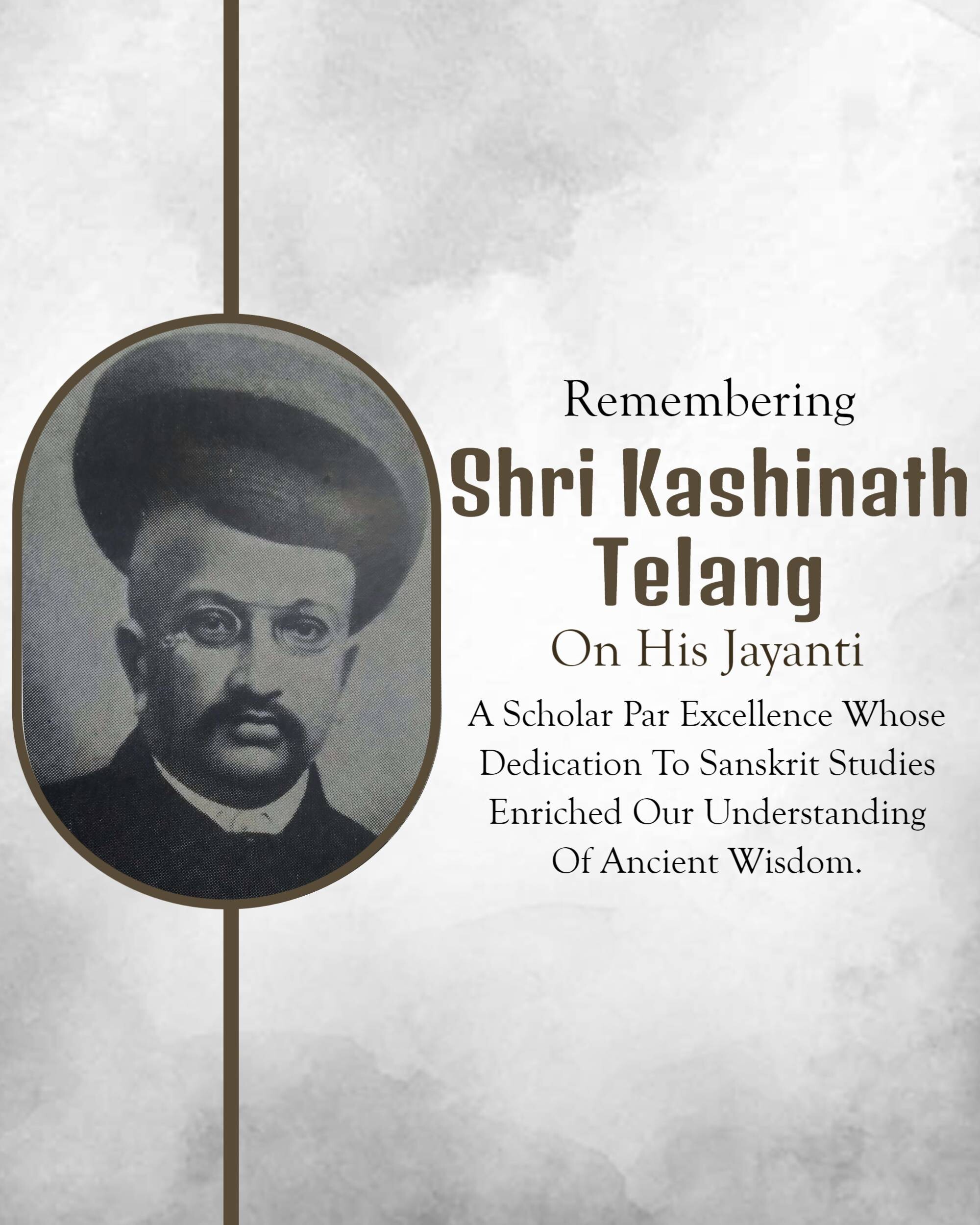 Kashinath Trimbak Telang Jayanti