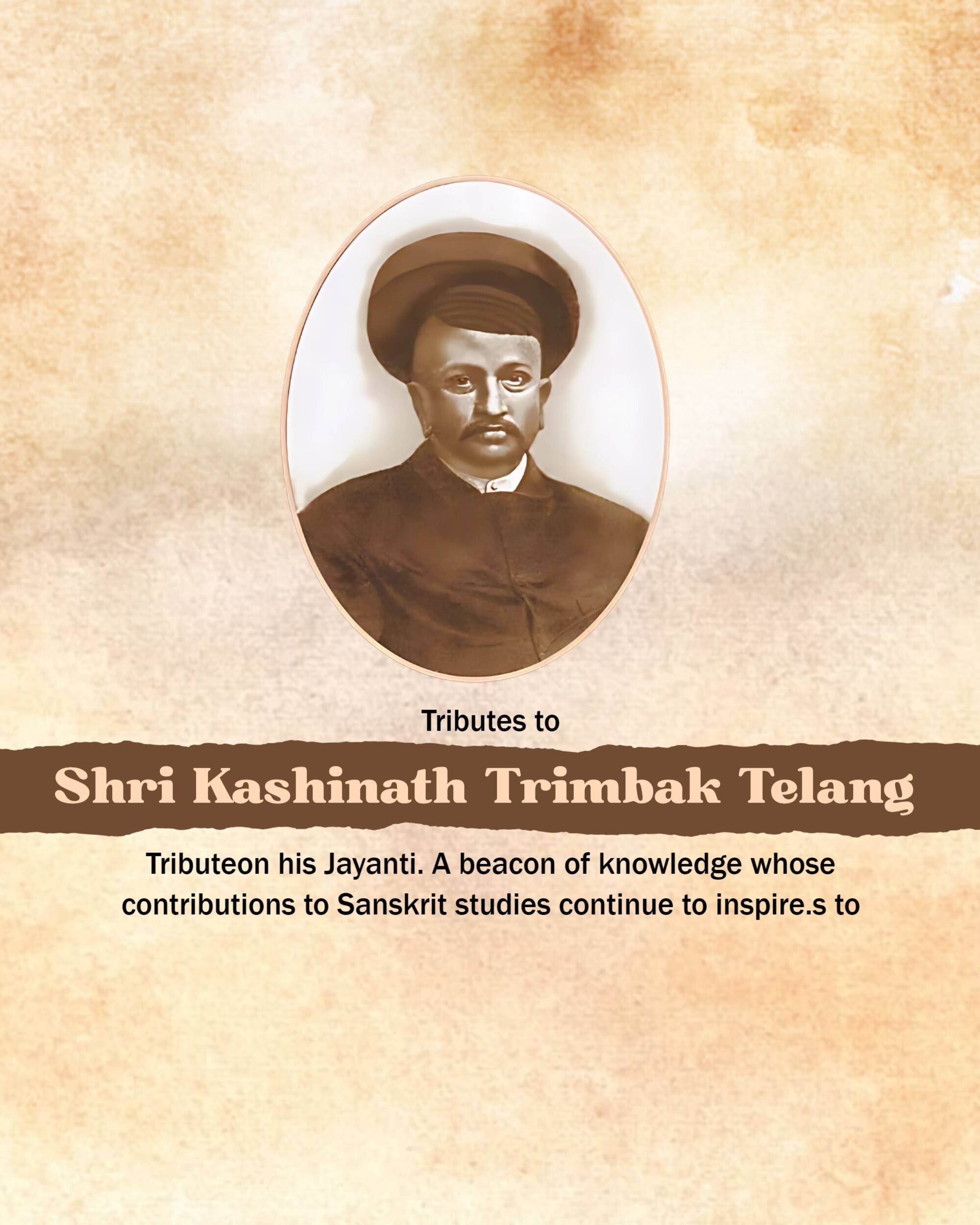 Kashinath Trimbak Telang Jayanti