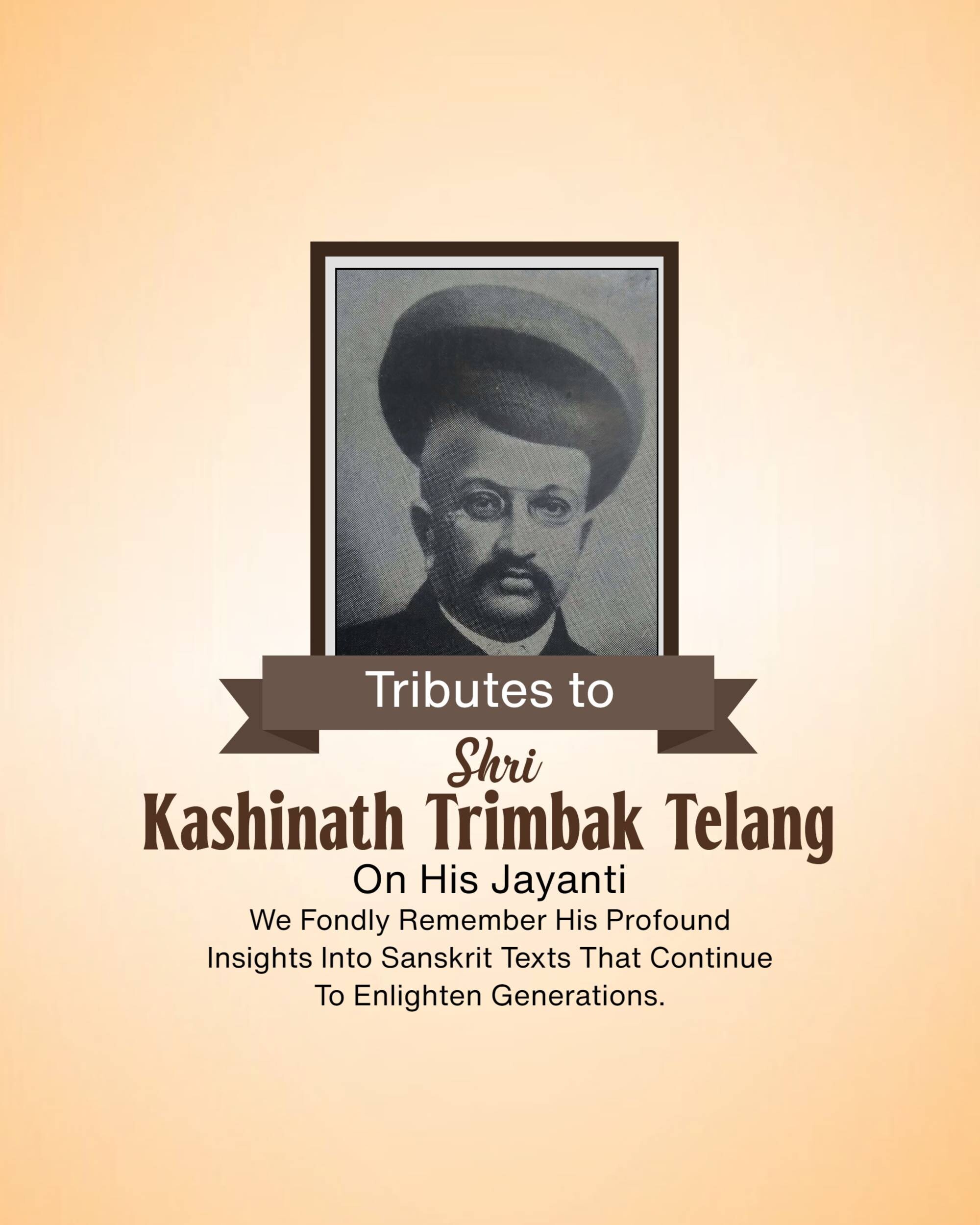 Kashinath Trimbak Telang Jayanti