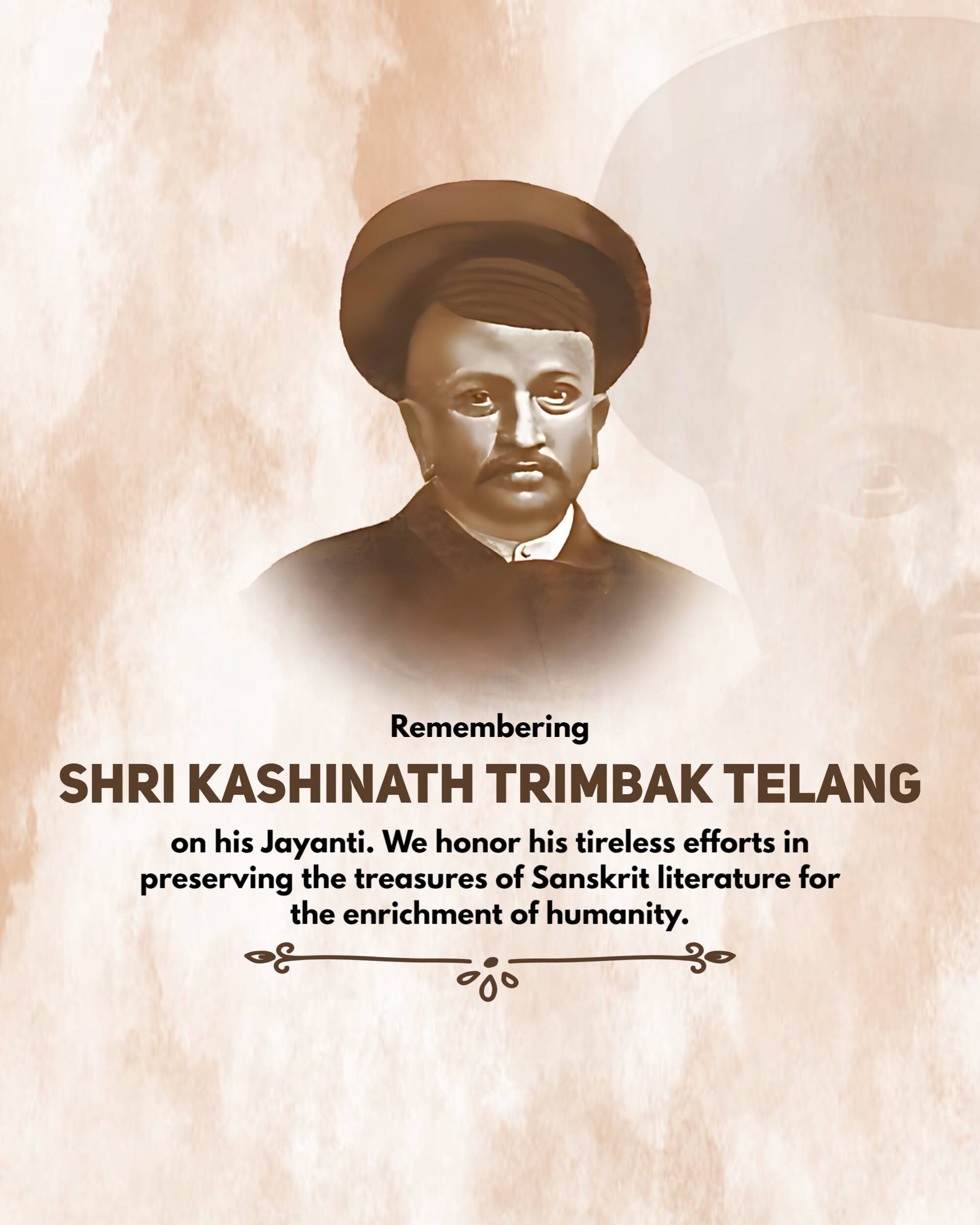 Kashinath Trimbak Telang Jayanti