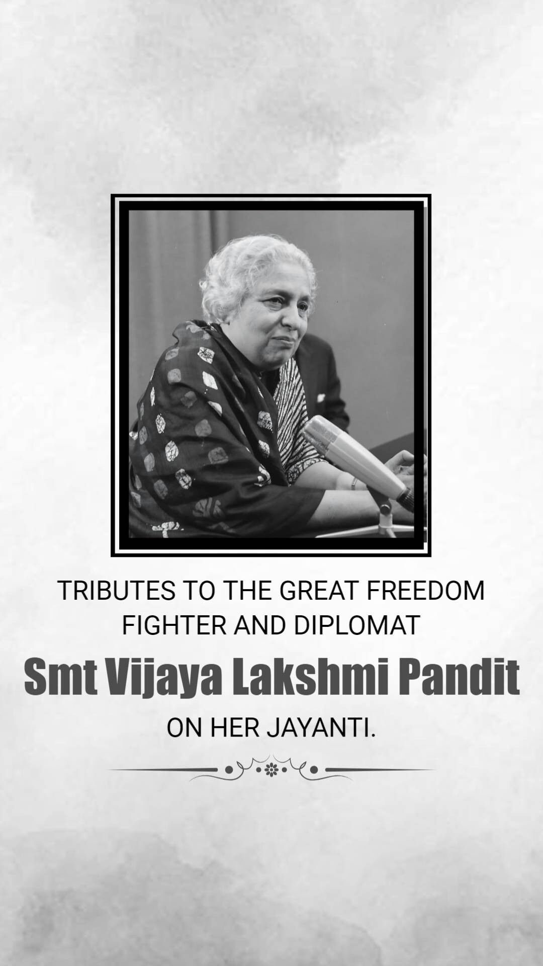 Vijaya Lakshmi Pandit Jayanti