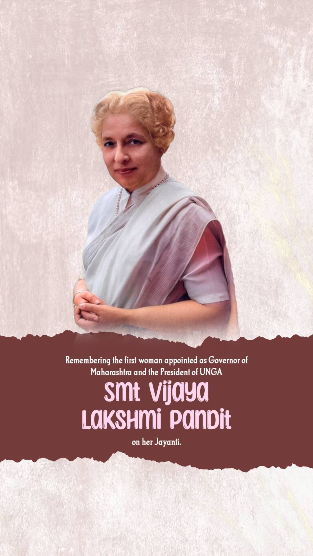 Vijaya Lakshmi Pandit Jayanti