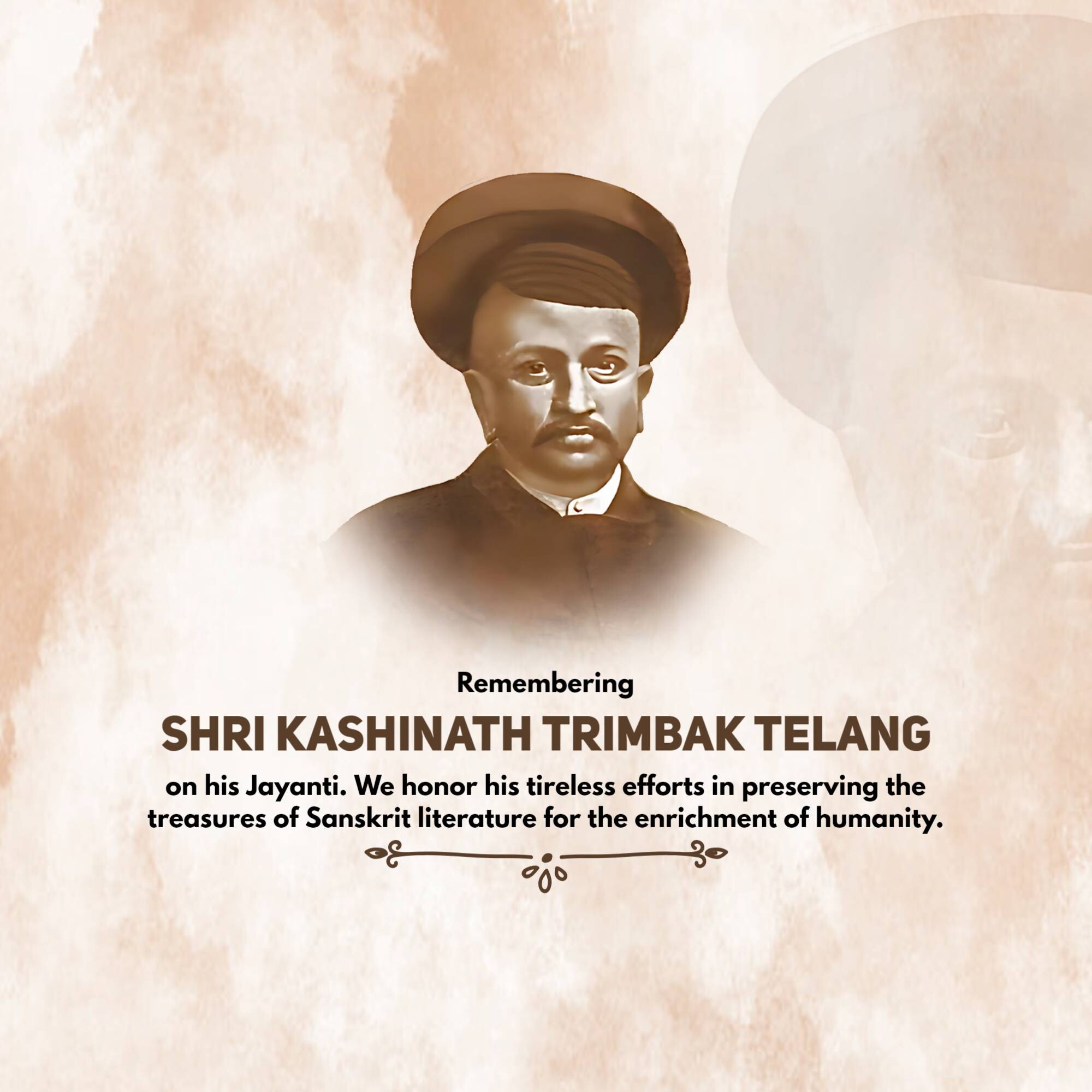 Kashinath Trimbak Telang Jayanti