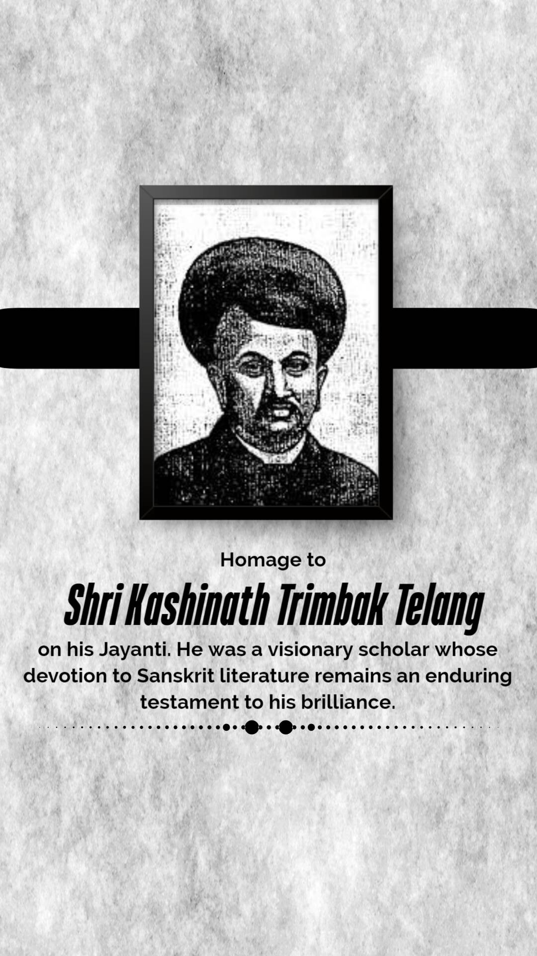Kashinath Trimbak Telang Jayanti