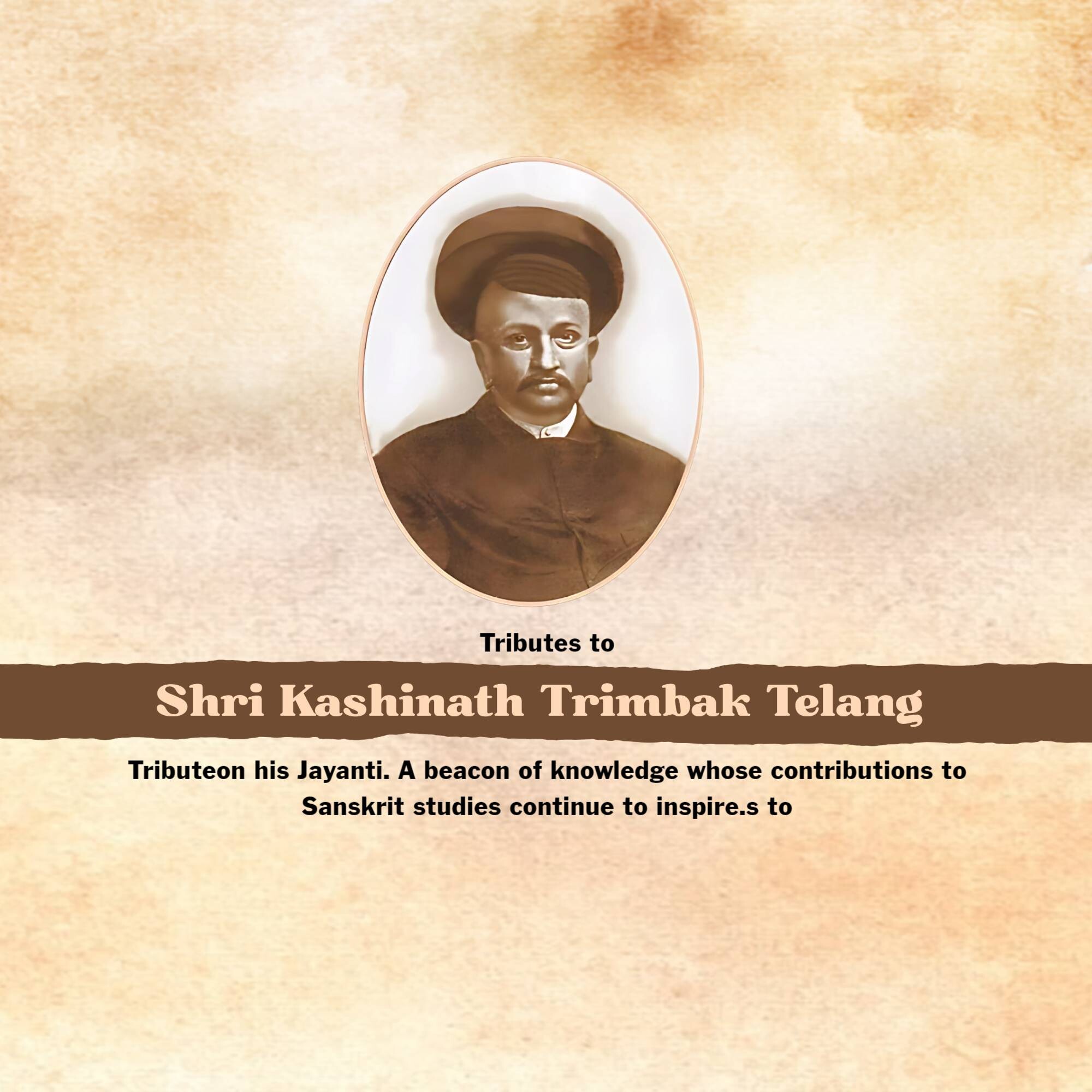 Kashinath Trimbak Telang Jayanti