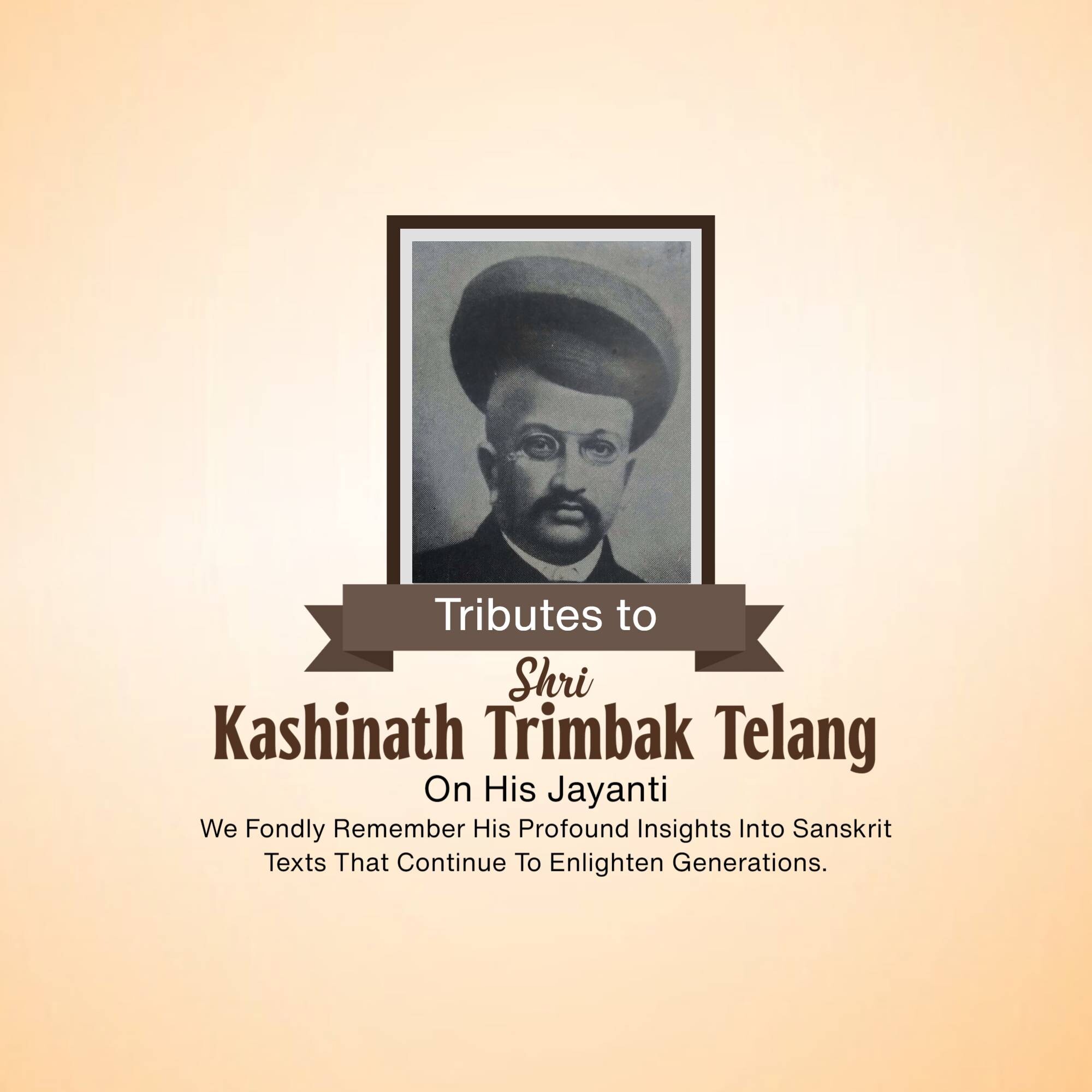 Kashinath Trimbak Telang Jayanti