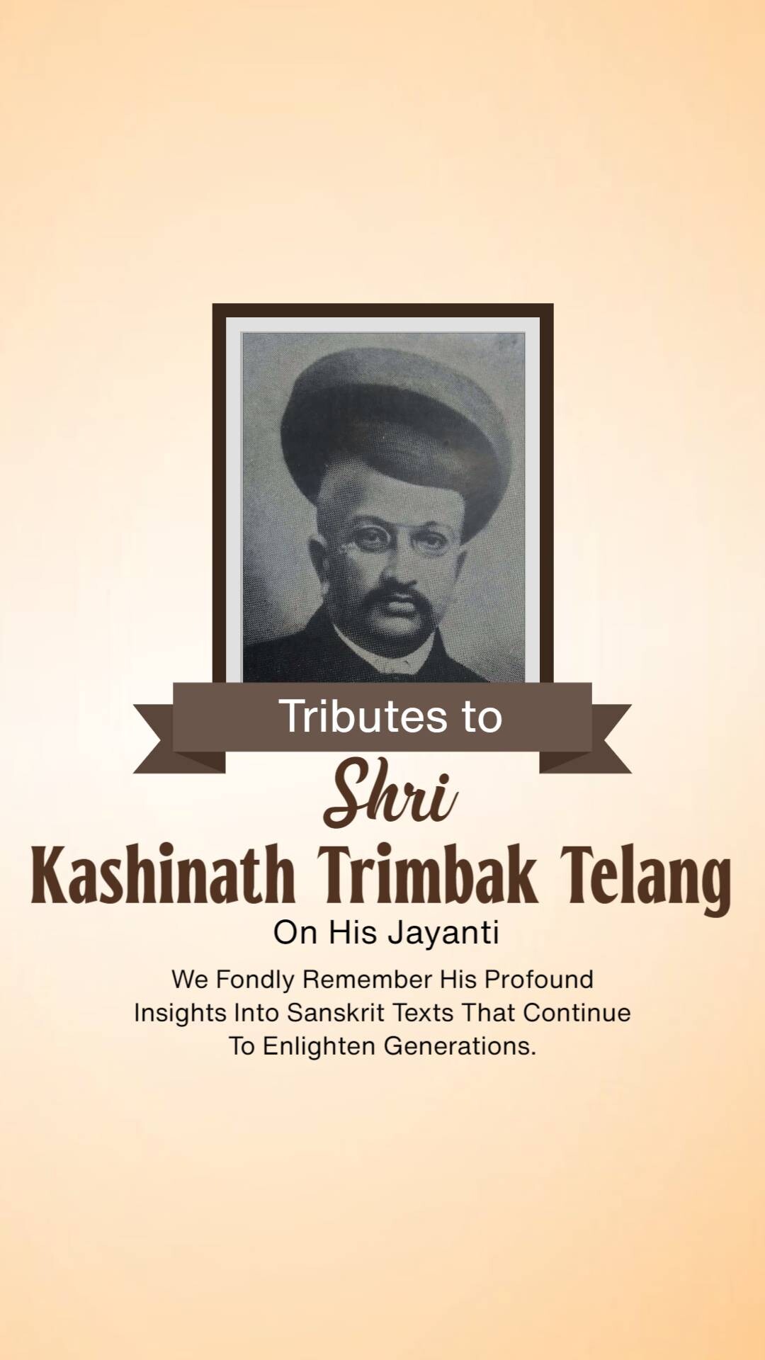Kashinath Trimbak Telang Jayanti