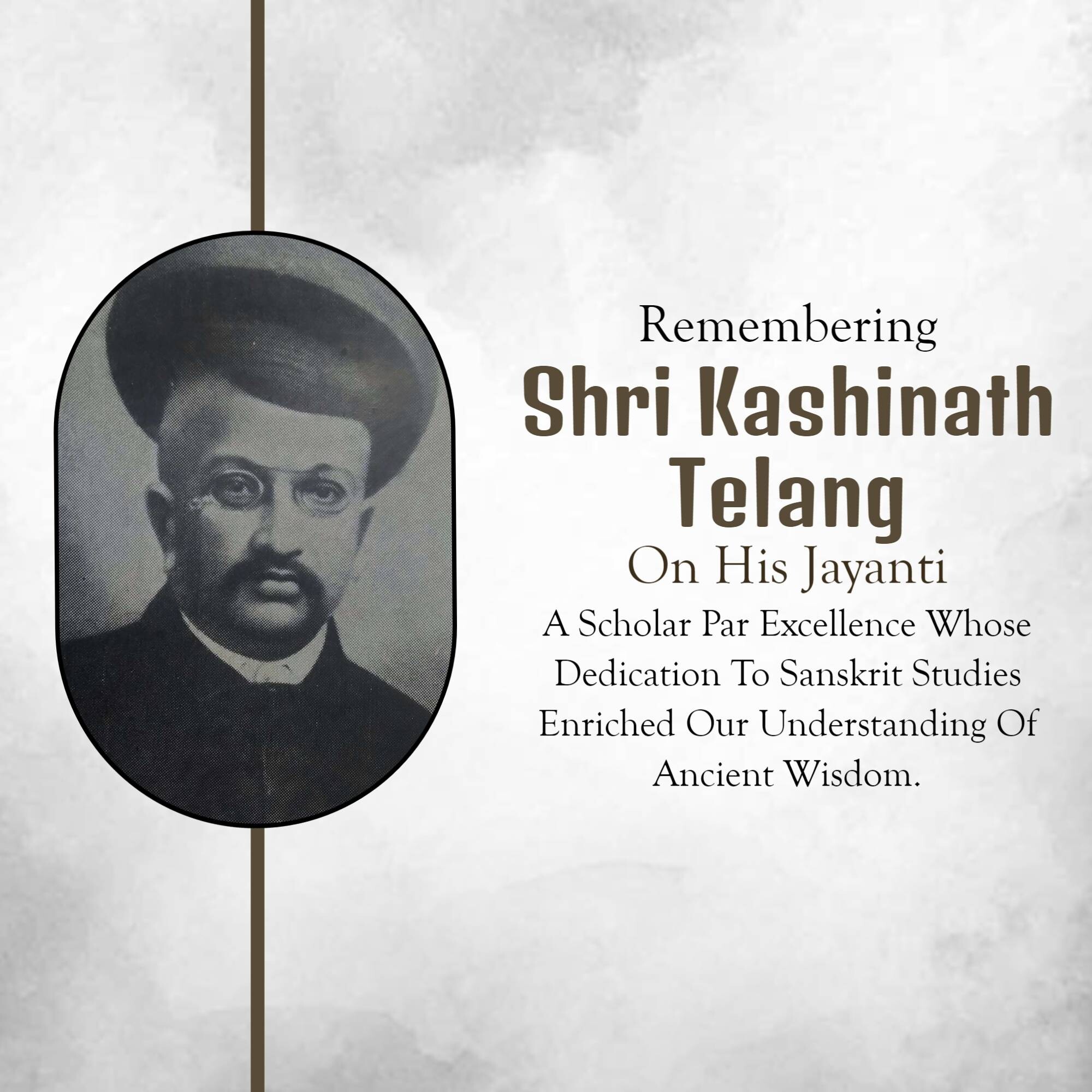 Kashinath Trimbak Telang Jayanti