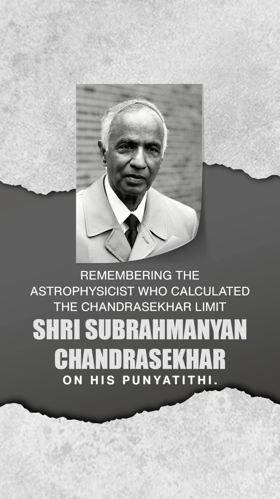 Subrahmanyan Chandrasekhar Punyatithi