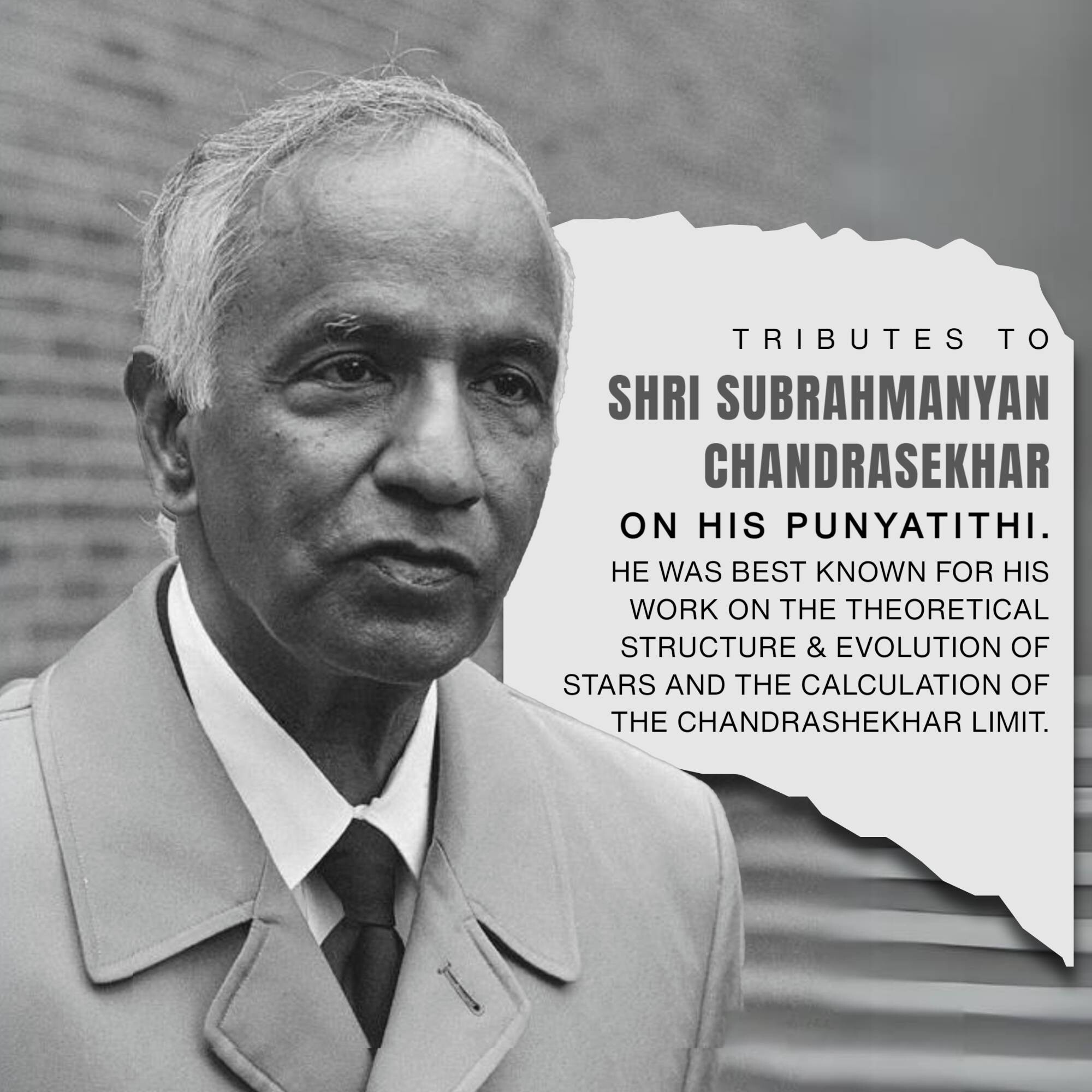 Subrahmanyan Chandrasekhar Punyatithi
