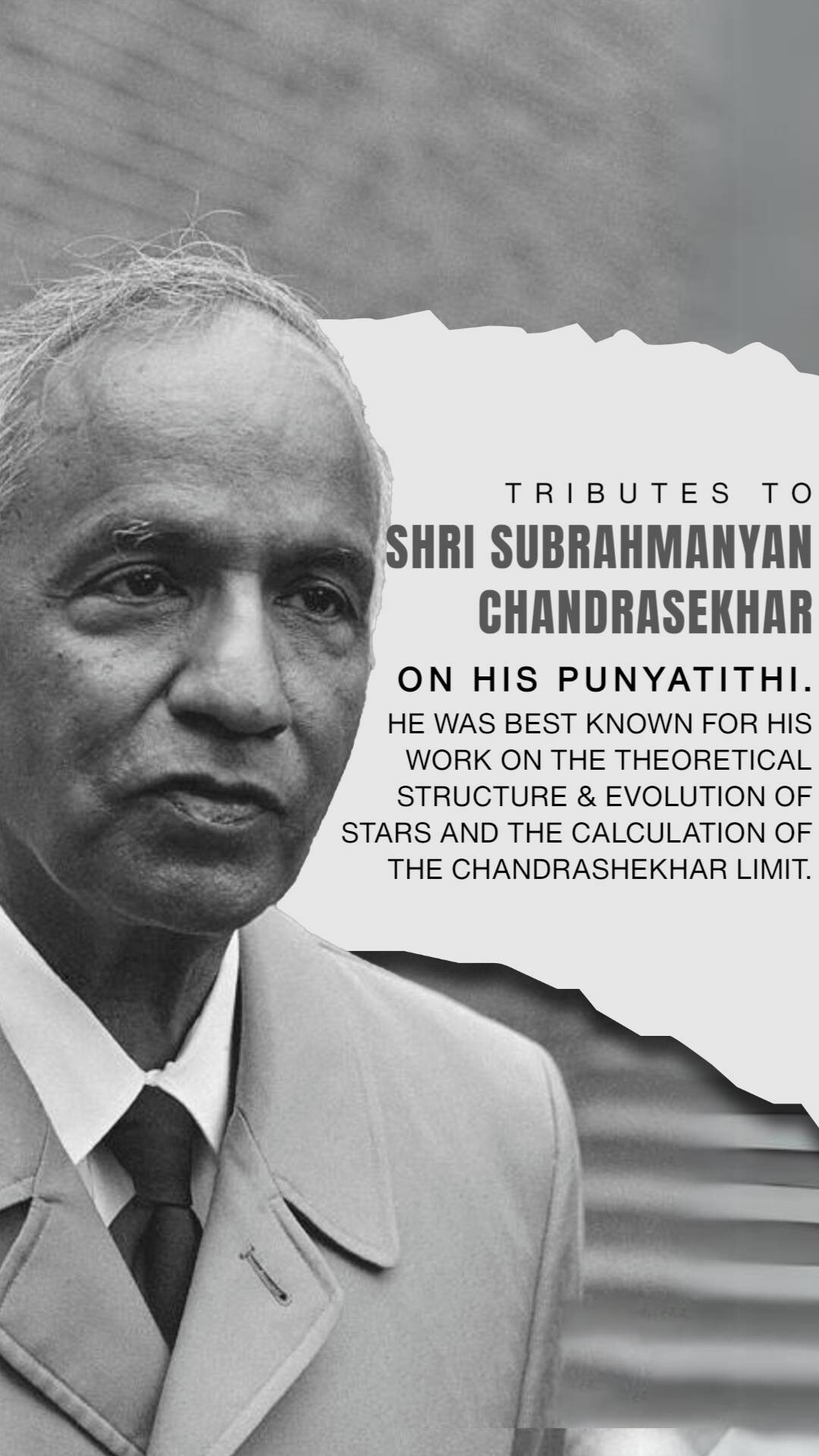 Subrahmanyan Chandrasekhar Punyatithi