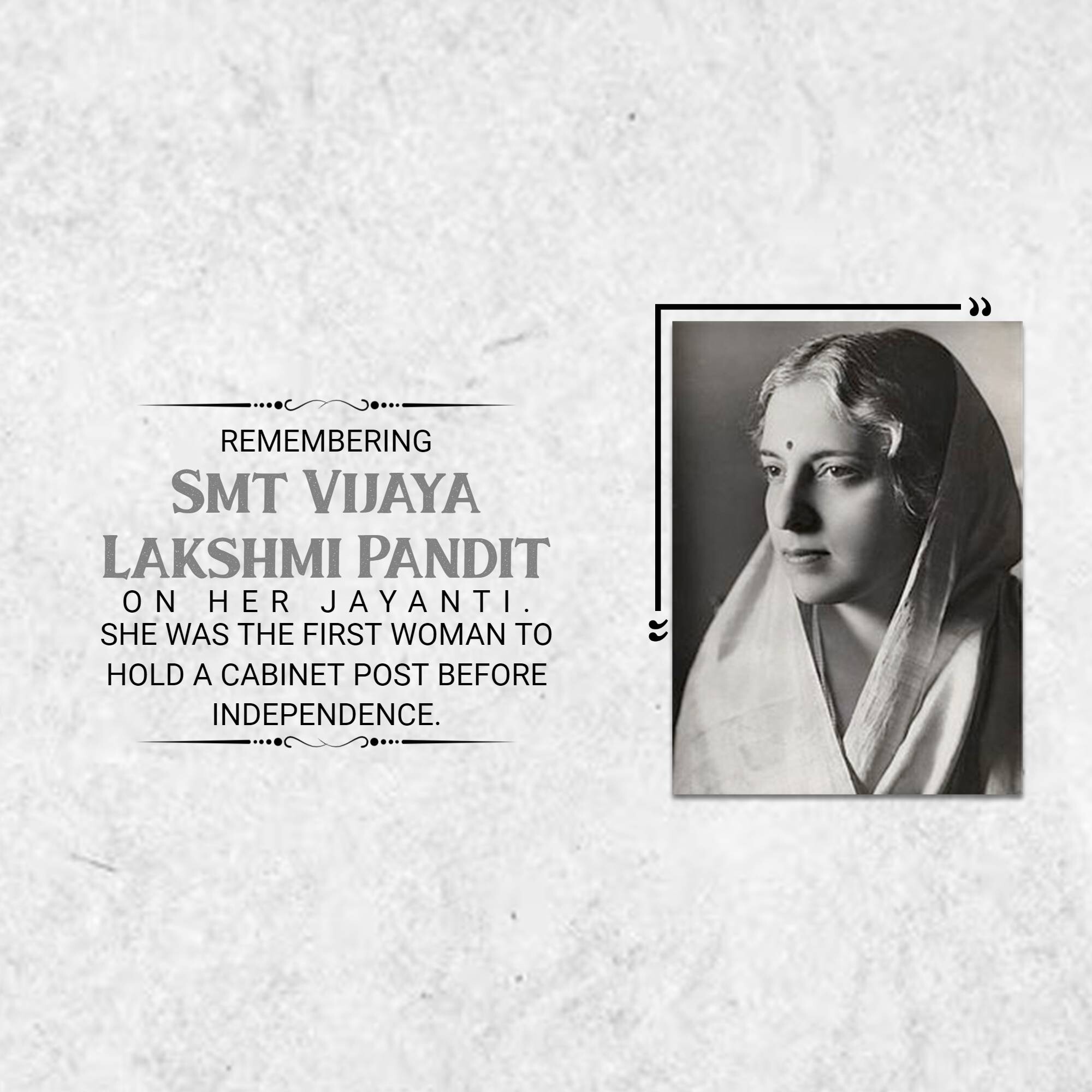 Vijaya Lakshmi Pandit Jayanti