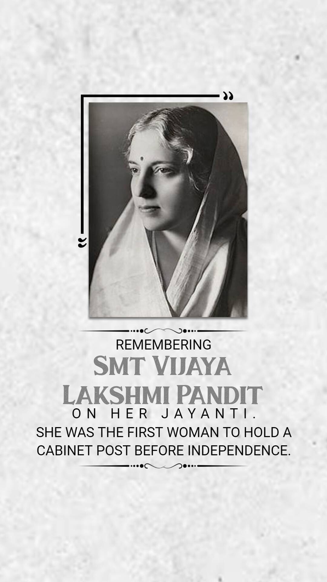 Vijaya Lakshmi Pandit Jayanti