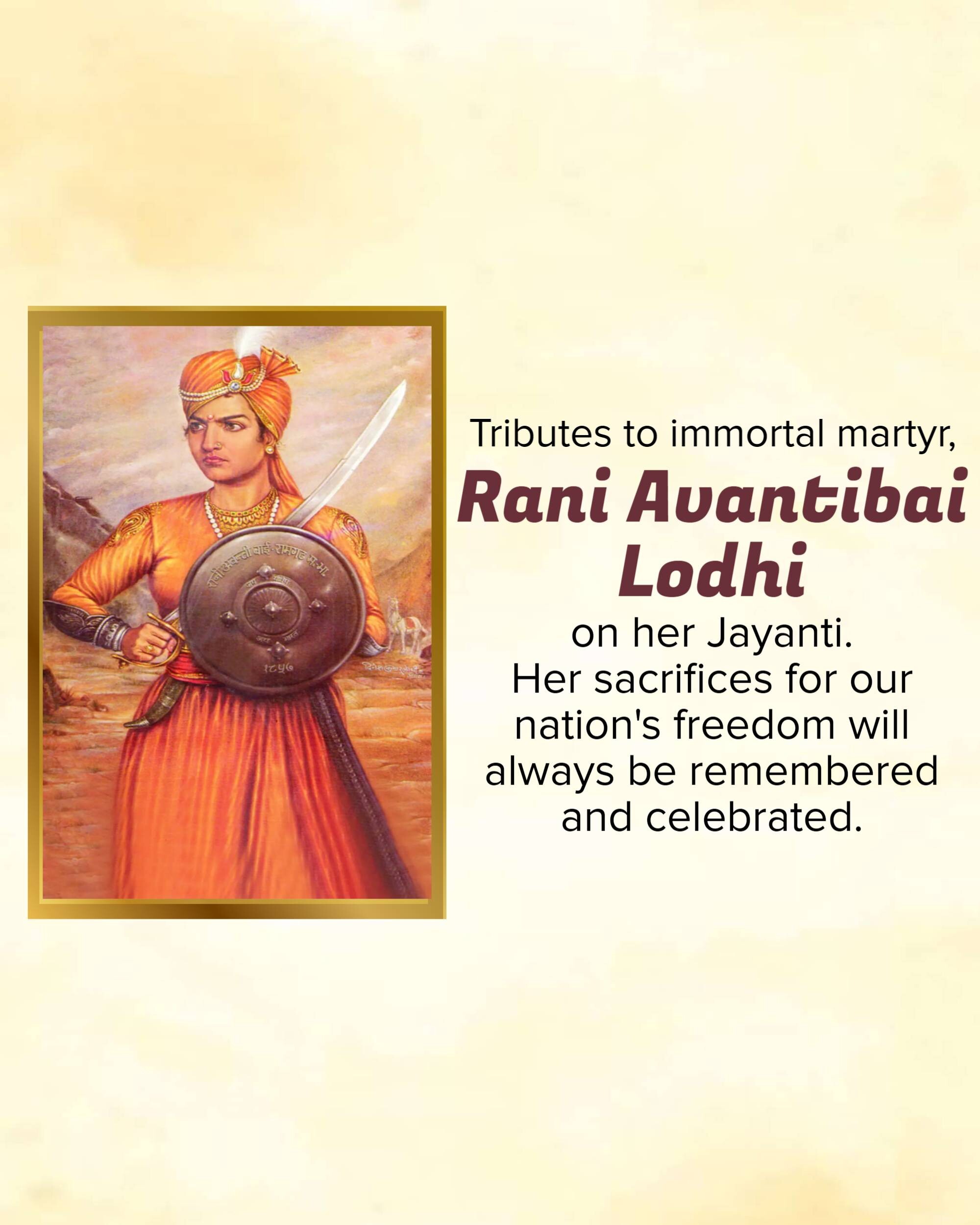 Rani Avantibai Lodhi Jayanti