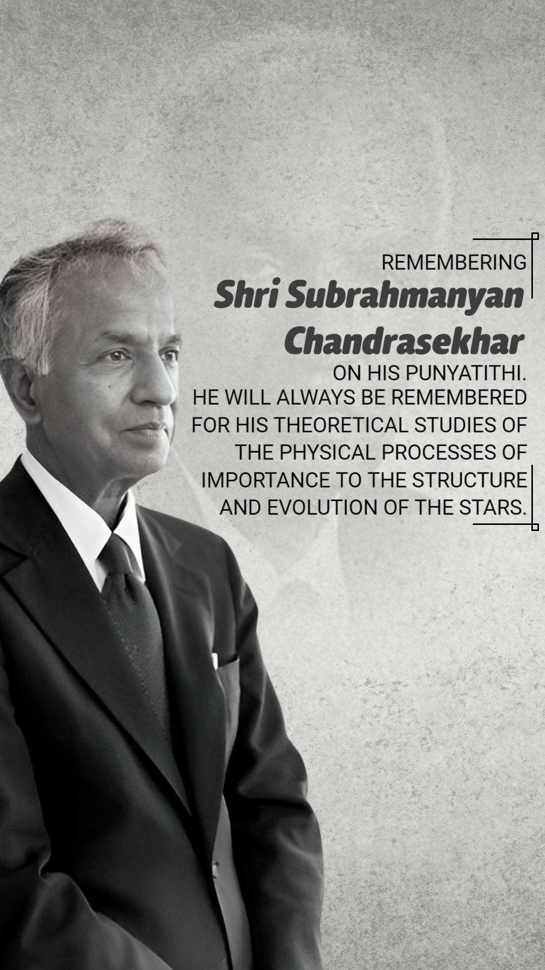 Subrahmanyan Chandrasekhar Punyatithi