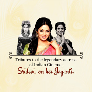 Sridevi Birth Annivarsary