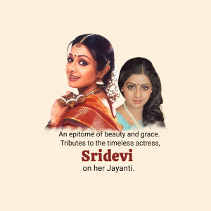 Sridevi Birth Annivarsary