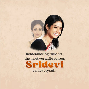 Sridevi Birth Annivarsary