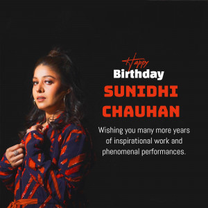 Sunidhi Chauhan Birthday