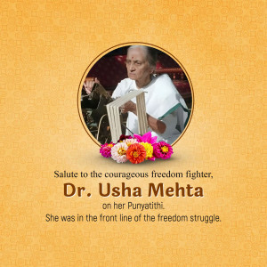 Dr. Usha Mehta Ji Punyatithi