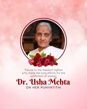 Dr. Usha Mehta Ji Punyatithi