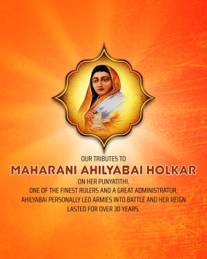 Ahilyabai Holkar Punyatithi