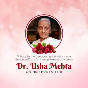 Dr. Usha Mehta Ji Punyatithi