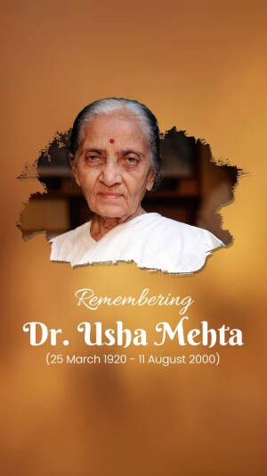 Dr. Usha Mehta Ji Punyatithi